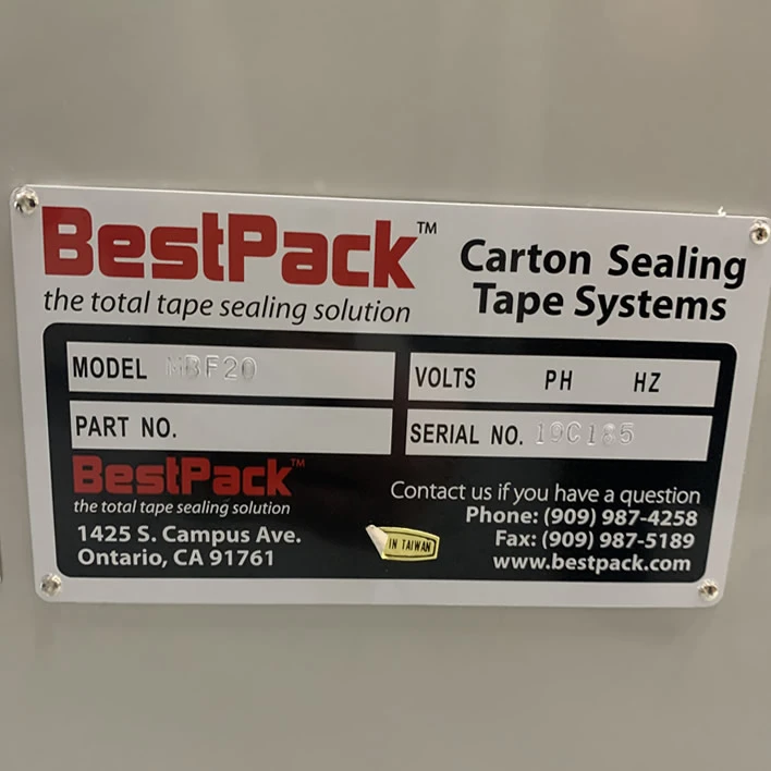 BestPack MBF20 Serial Number