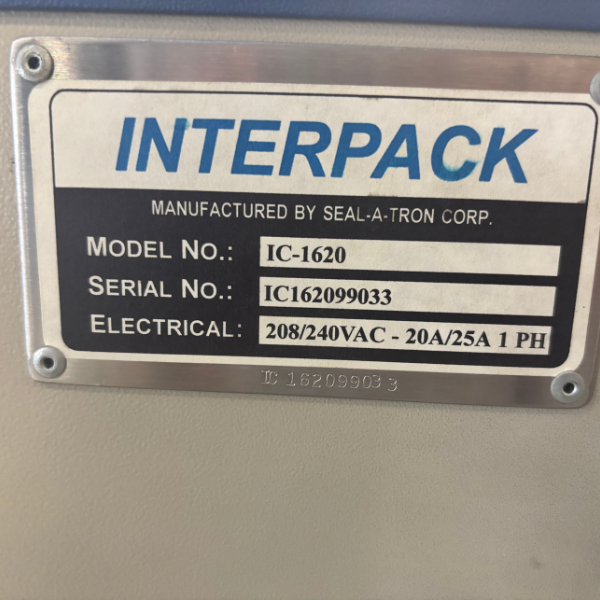 Interpack IC-1620 Combo Unit Label